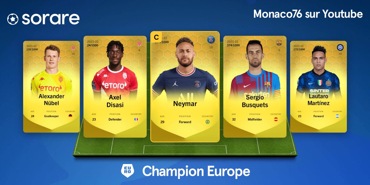 Monaco76_Yt's tweet photo. C'est vendredi matin, on doit finir nos teams du wkd ! #sorare ! comme d'hab, on partage nos teams et on s'encourage ! Voici les miennes ! Très hype par la Specialist Liga 🔥
🚨 j'offre une de mes T3 à l'un d'entre vous qui n'aura rien gagné ce wk dans les teams ci-dessous ⬇️⬇️⬇️ https://t.co/gv6gHRuO0F