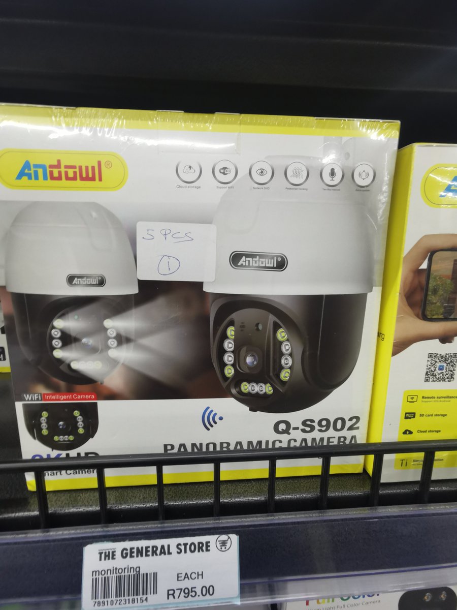 TGSOnlineZA's tweet photo. With the Andowl outdoor network smart cameras, you can stay protected wherever you are. This device does it all: motion detection,night vision, 4K ultra-clear Full HD recordings, and automated cloud storage of records. #TheGeneralStore #TGSEdenvale #smartcamera #camera https://t.co/gBV1N3NElT