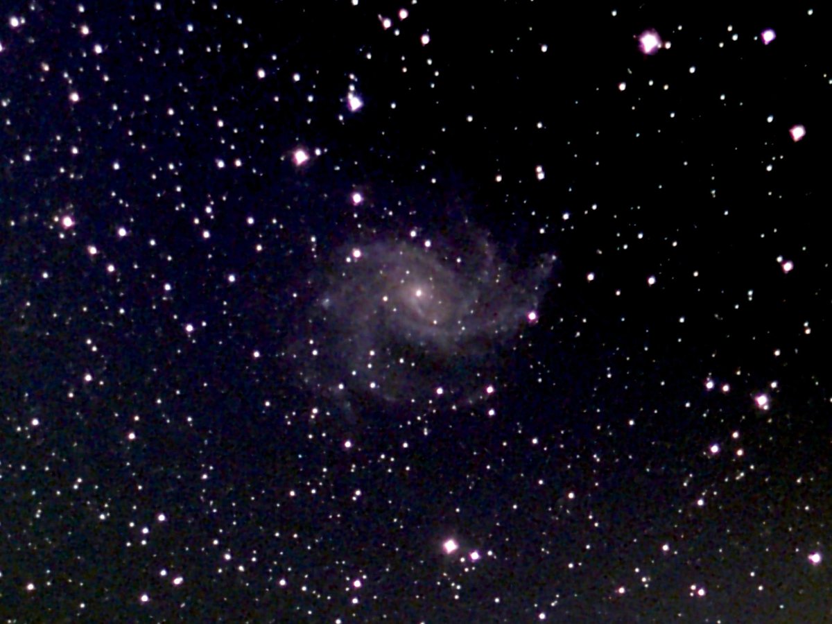 AstroMikeMerri's tweet photo. Not ideal for observing last night, with moonlight reflecting off scattered clouds, but I couldn’t resist getting the #eVscope to see what non-#LockDownAstronomy sights can be seen above Nottingham anyway. So here’s NGC 6946 (The Fireworks Galaxy) & NGC 7635 (The Bubble Nebula). https://t.co/DzBouN7HwB