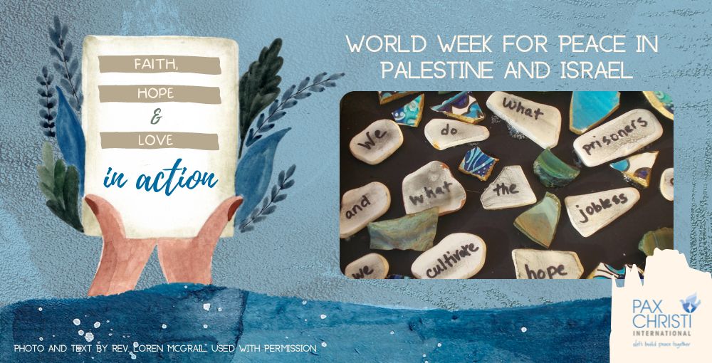 PaxChristi's tweet photo. Saint Augustine said, "Hope has two daughters---anger and courage. Anger at the way things are and courage to make sure they do not stay that way."
#wwppi #palestine #thisisnonviolence https://t.co/0hqLilQbTq