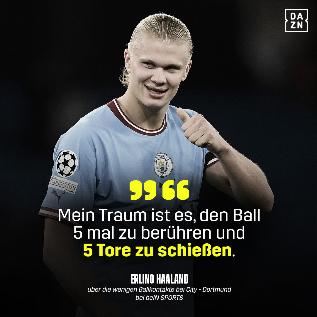 DAZN_DE's tweet image. Wünsche eines Stürmers #UCL #MCIBVB