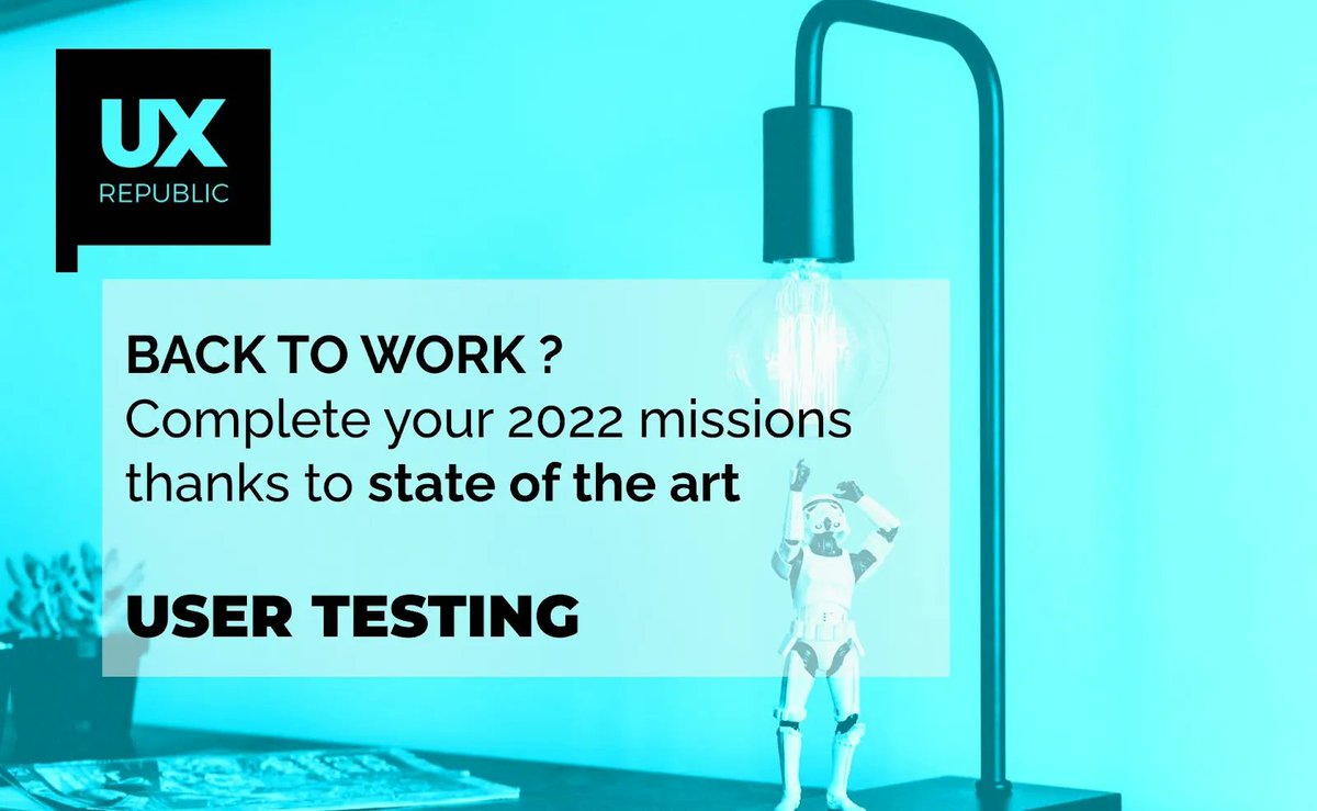 Back 2 Work ? Boucler les projets 2022 et lancer les 2023 en adéquation avec vos #utilisateurs, c'est votre challenge de la rentrée ! 
Tous les super héros ont un partenaire. @UX-Republic est le votre sur les TESTS UTILISATEURS. Réussissons ensemble ! 👉 buff.ly/2HDD1qY