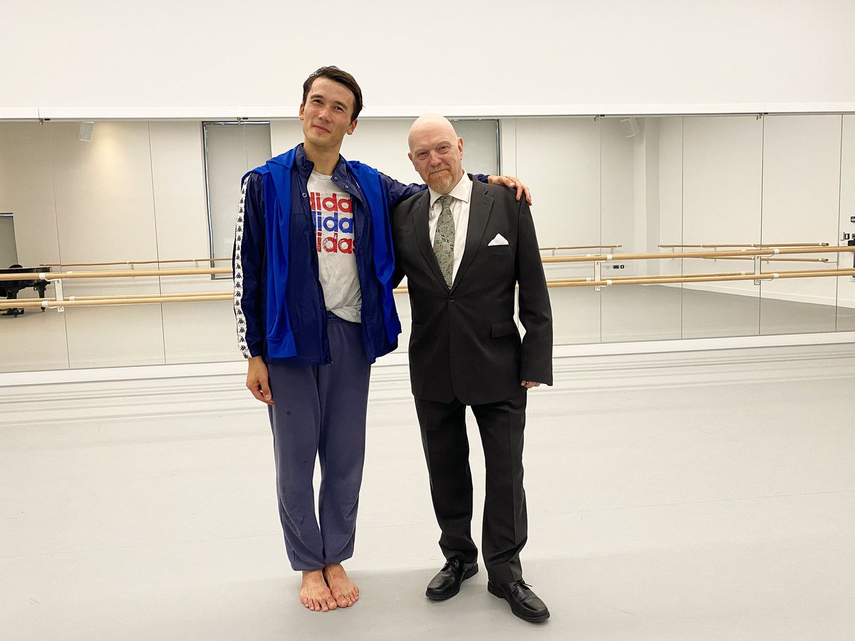 With James Pett after watching a run-through of his powerful solo, CI, which has a new score by Sean Pett and is one of seven world premieres on one evening in the Momentum programme by Fabula Collective at Sadler’s Wells tomorrow evening at 7-30pm. @FabulaCol