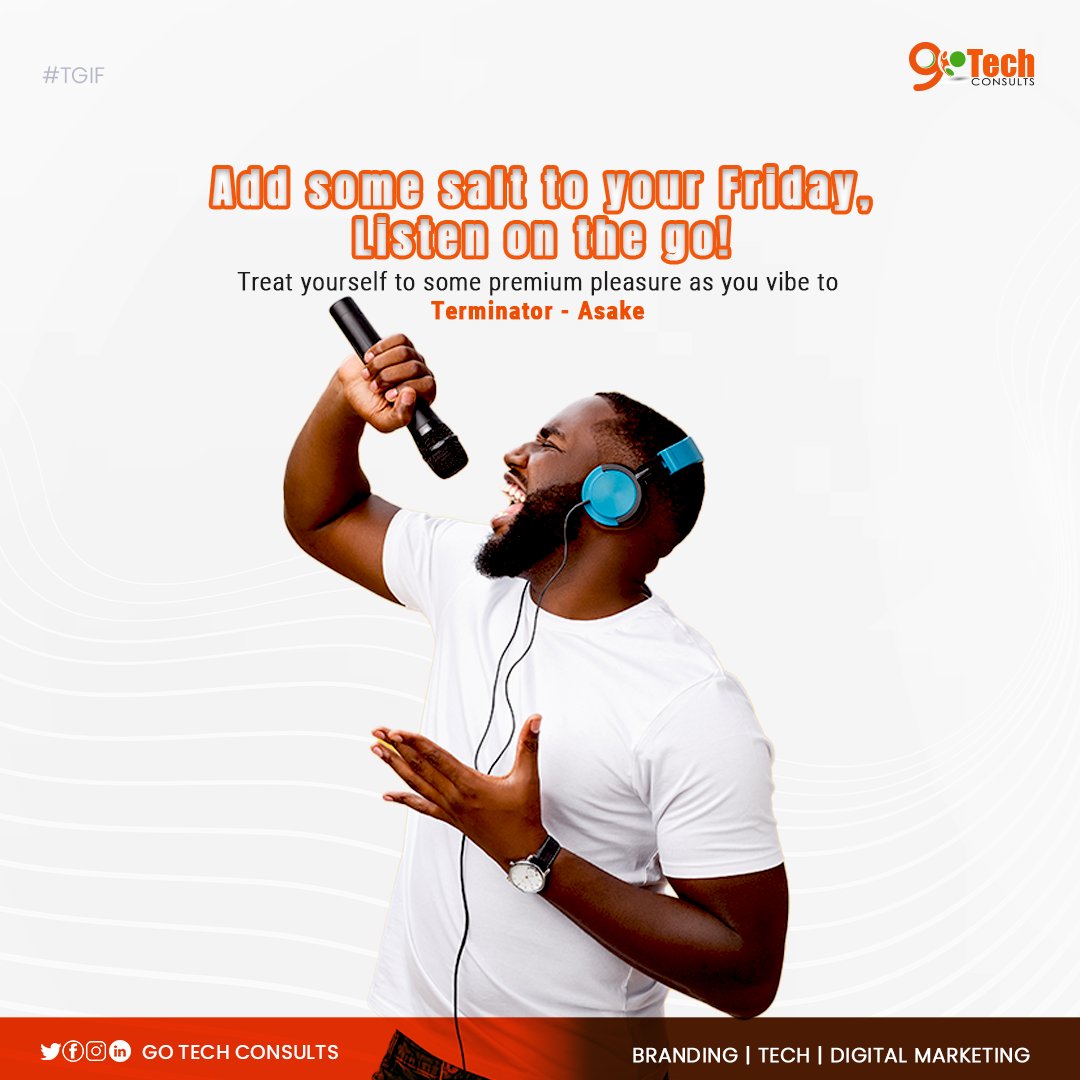 GoTechAcademy's tweet photo. How do you plan spending your Friday?  No dulling, all vibes today.
#TGIF #nodulling #FridayVibes #Terminator #Asake #gotechconsults #gotechacademy https://t.co/4vaubCHmGM