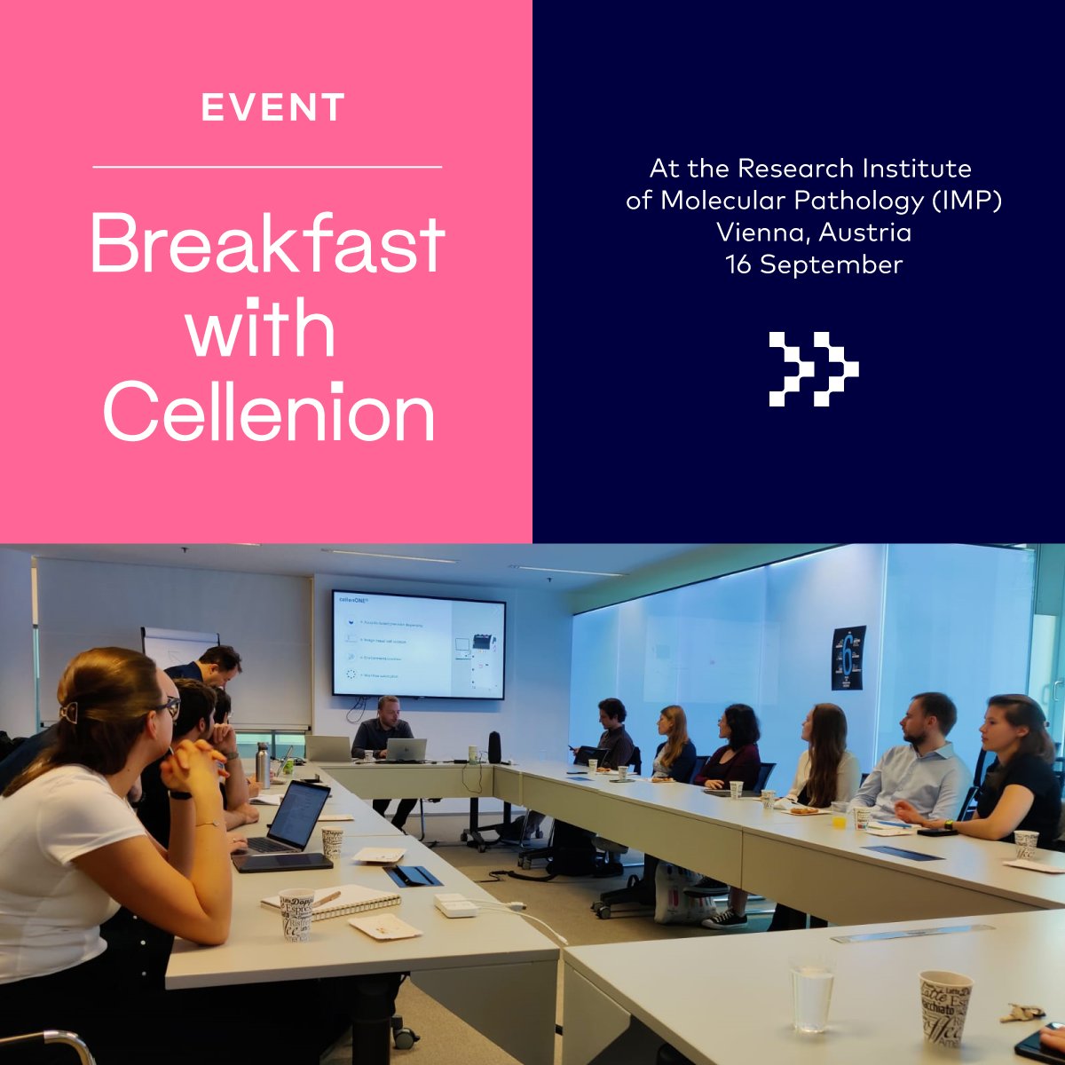 Cellenion's tweet photo. This morning, our Proteomics Scientist, David Hartlmayr presented during the Breakfast with Cellenion workshop, at the Research Institute of Molecular Pathology (IMP), Vienna, Austria.
Glad many of you could join!
#scProteomics #proteomics #singlecell #proteoCHIP https://t.co/HCchIDuqxL