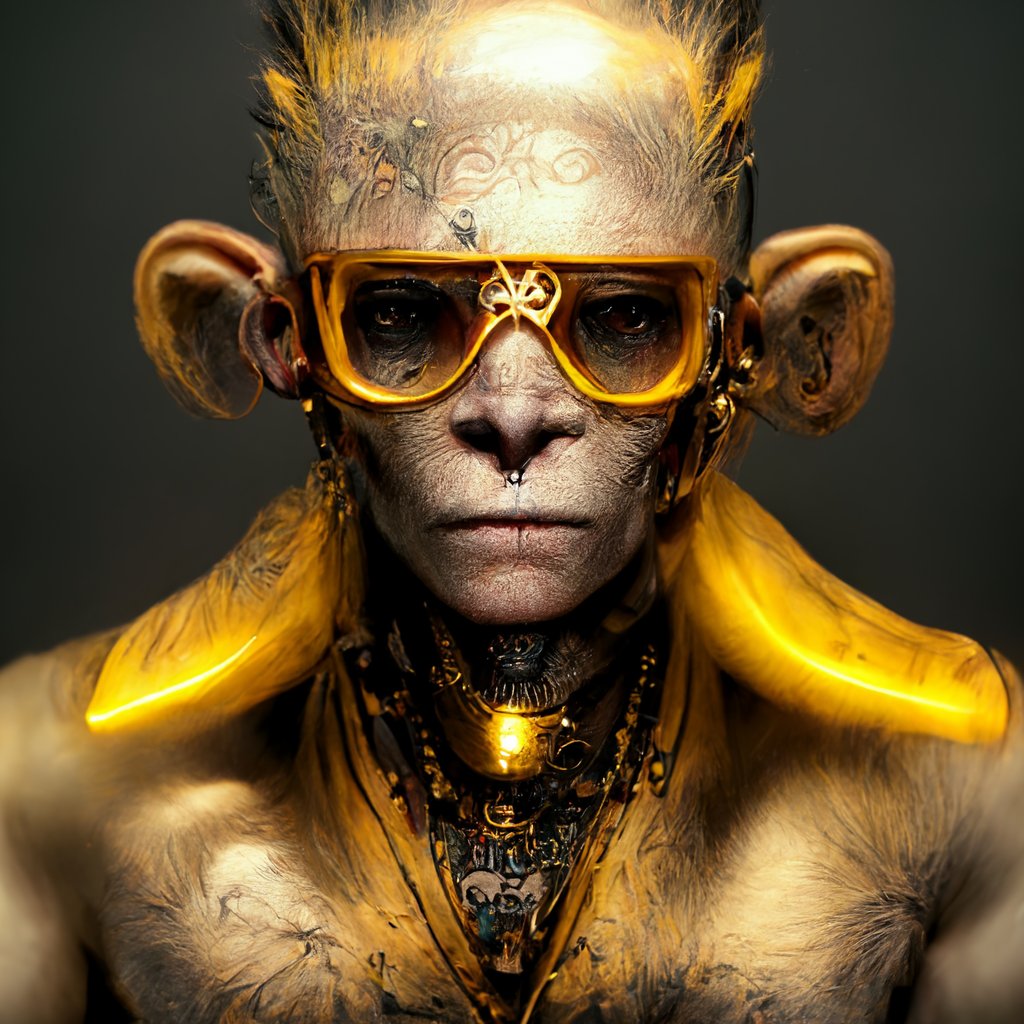 PSYAIapesnft's tweet photo. 👑👑These are our two golden bois 
Gilded Guards PSY AI Apes #nft 👀 supa rare

Sending you good only ✨Friday vibes✨ y’all deserve after this stormy merging week 🫶🏽🐵🫶🏽

#nftart #aiart #digitalart #digitalartist #opensea #mint #Ethereum https://t.co/hMJ8YxgOaN