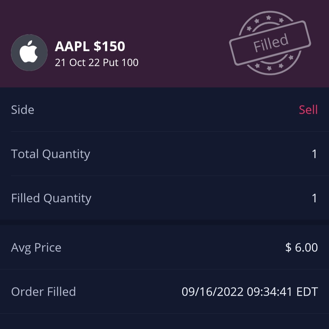 RealScottCurry's tweet photo. I closed my AAPL put for a 52% profit. https://t.co/vCT1wF0Qf5