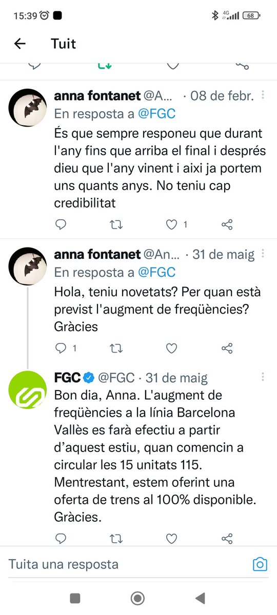 AnnaAnnakane's tweet photo. @FGC com ho tenim? Anem tirant cap a l'any vinent?
Gràcies https://t.co/TnwlG11ENZ