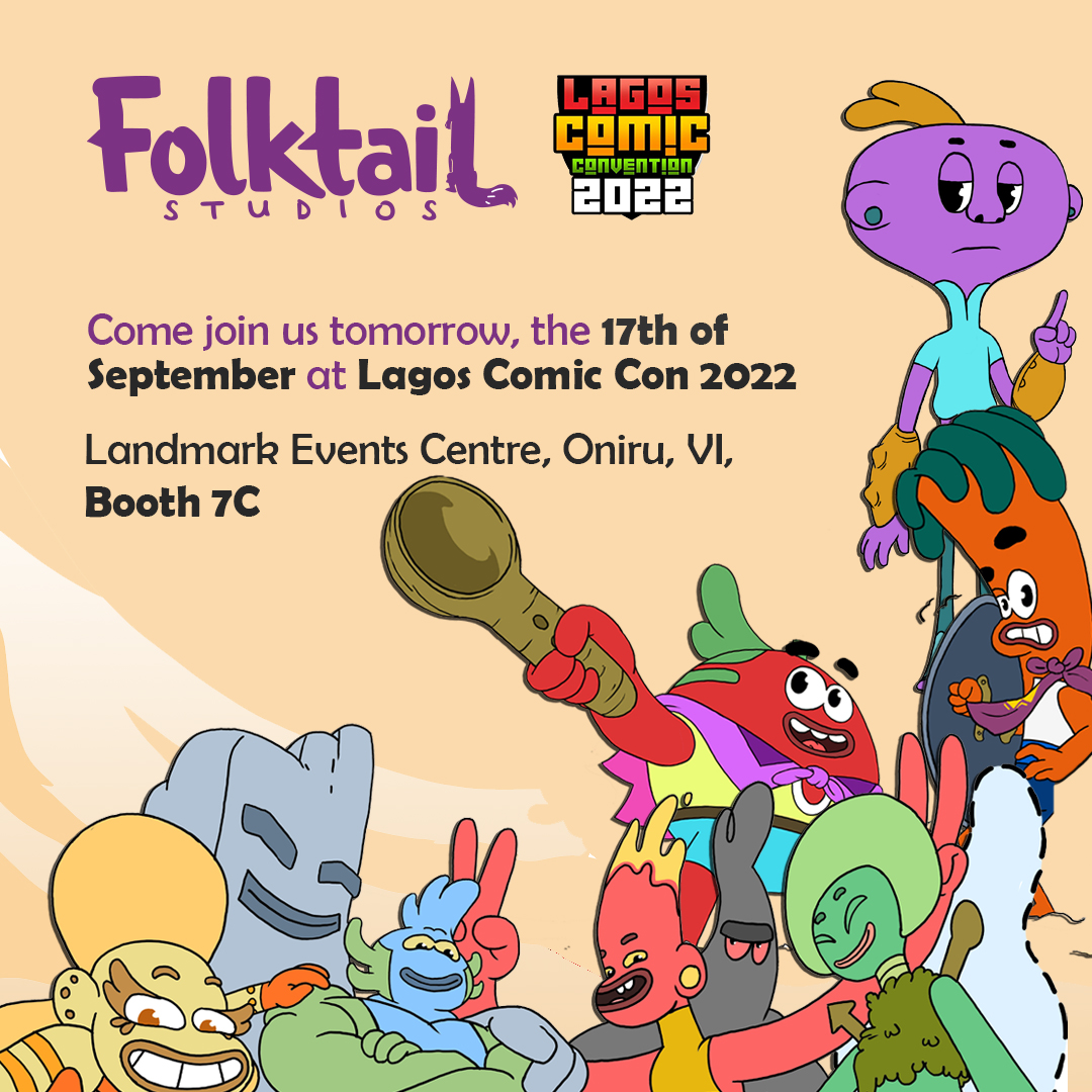 Hi everyone. We'll be at the Lagos Comic Convention 2022 at booth 7C. We will love to see you around, so stop by our stand when you can. 
#lagoscomiccon2022