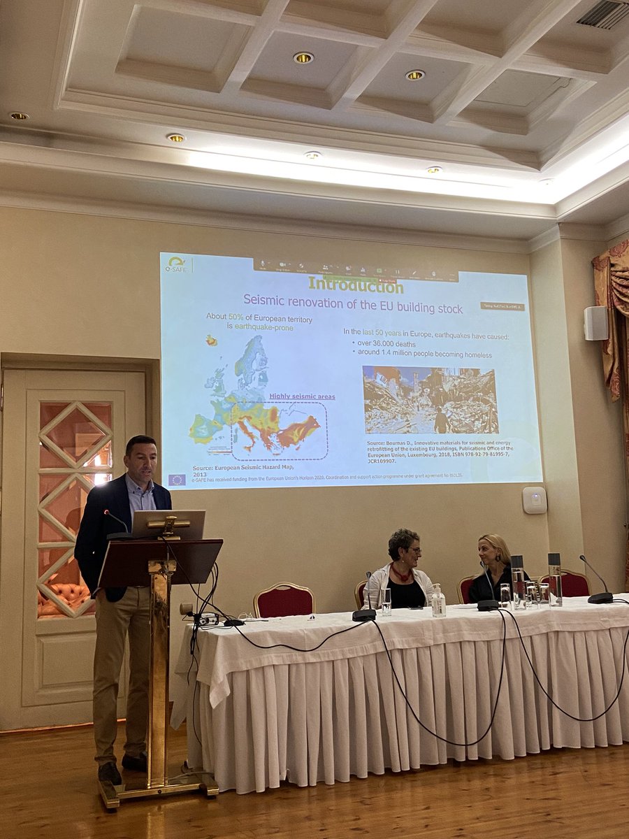 e-SAFE (@esafebuildings) on Twitter photo 📣🗣The cluster event with <a href="/ProGETonE/">ProGETonE project</a> is going on 🔥
The e-SAFE technical project manager prof. <a href="/EvolaGianpiero/">Gianpiero Evola</a> from <a href="/uni_ct/">Università Catania</a> introduced our project and gave an overview on first results achieved and expected outcomes! 🏚⚡️🔋
#energyefficiency #seismicsafety #buildingrenovation 📣🗣The cluster event with <a href="/ProGETonE/">ProGETonE project</a> is going on 🔥
The e-SAFE technical project manager prof. <a href="/EvolaGianpiero/">Gianpiero Evola</a> from <a href="/uni_ct/">Università Catania</a> introduced our project and gave an overview on first results achieved and expected outcomes! 🏚⚡️🔋
#energyefficiency #seismicsafety #buildingrenovation