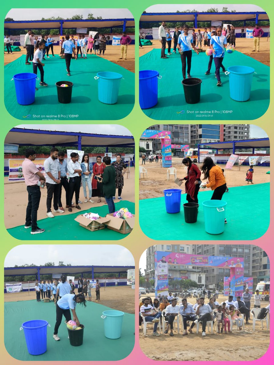 આજે સ્પોર્ટ્સ કાર્નિવલ અંતર્ગત GMC દ્વારા કચરાના સેગ્રીગેશનની સમજ આપતી રમત #KnowYourWaste રમાડવામાં આવી. જેમાં સ્પોર્ટ્સ કાર્નિવલમાં હાજર રમતવીરો,  યુવકો- યુવતીઓ દ્વારા ઉત્સાહભેર ભાગ લેવામાં આવ્યો. રમતના માધ્યમથી  સૂકા, ભીના અને જોખમી કચરાના વર્ગીકરણની સમજ આપવામાં આવી.