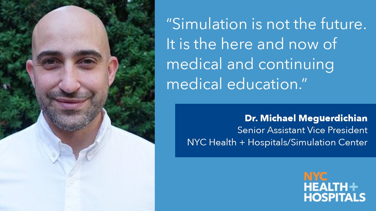 Ktaylorcam's tweet photo. For Health Care Simulation Week, hear from Senior Assistant Vice President of the @NYCHealthSystem Simulation Center Dr. Michael Meguerdichian. Learn more about the health system's simulation centers: https://t.co/hDla2BHkcq
@learn_remember
#HealthSimNYC https://t.co/m978bYJHDC