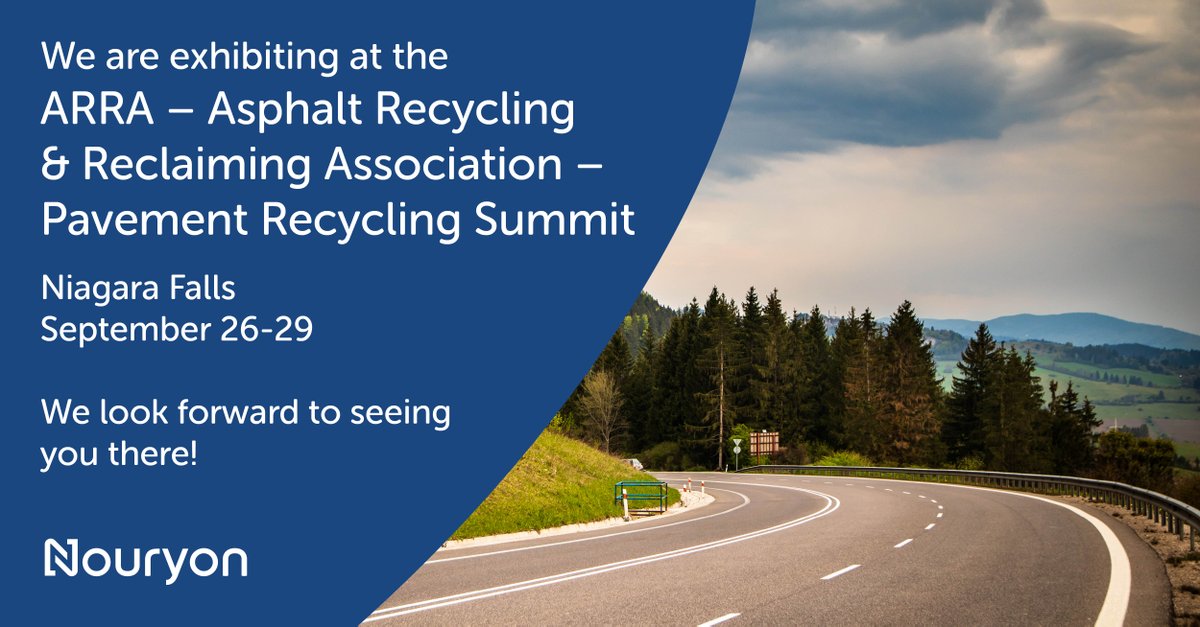 This month, @Nouryon is exhibiting at the ARRA Pavement Recycling Summit. Asphalt recycling professionals will gather to discuss the benefits of agencies reusing their asphalt pavement. Learn more about our products for #asphalt applications: bit.ly/3o8Du8W #recycling