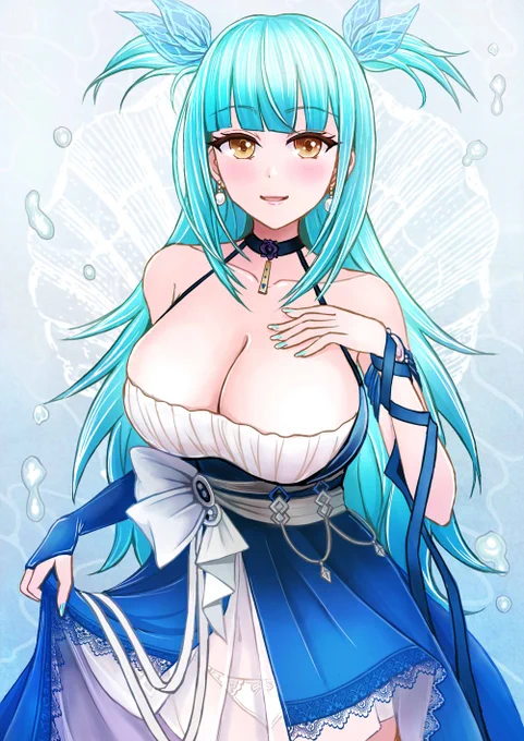 新衣装ネプチューンかきました#アズールレーン 