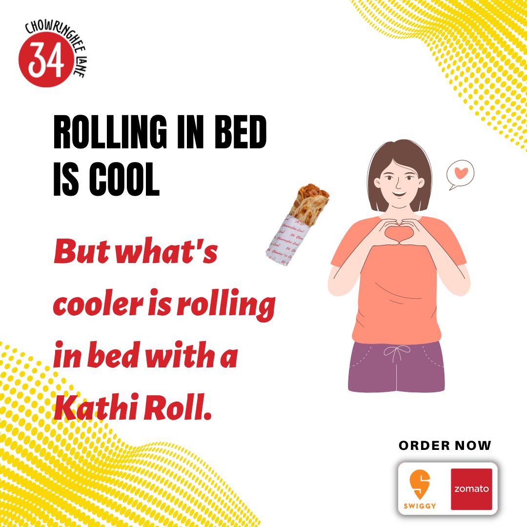 34CLOfficial's tweet photo. It is not easy to get out of bed after a tiring week right!
So you get the Kathi rolls ๐ delivered to your doorstep.
#foodie #rollsonrolls #kathirolls #rolls #kathi #kathiroll #authentickathiroll #foodbloggers #cravings #streetfood #tastyfood #34CL #34chowringheelane https://t.co/VT9YdQBnGz