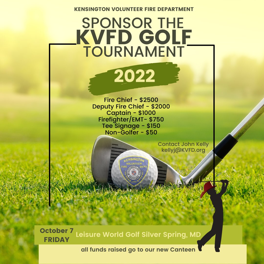 KensingtonVFD's tweet photo. Shoutout to the generous sponsors of our KVFD Golf Tournament on Friday, October 7th! ⛳️If you'd like to sponsor the tournament, reach out to John Kelly at kellyj@kvfd.org. We can't wait to see you there!
#lifeatkvfd #kvfd #golftournament #sponsor #kensingtonmd https://t.co/RFxF0rUn1h