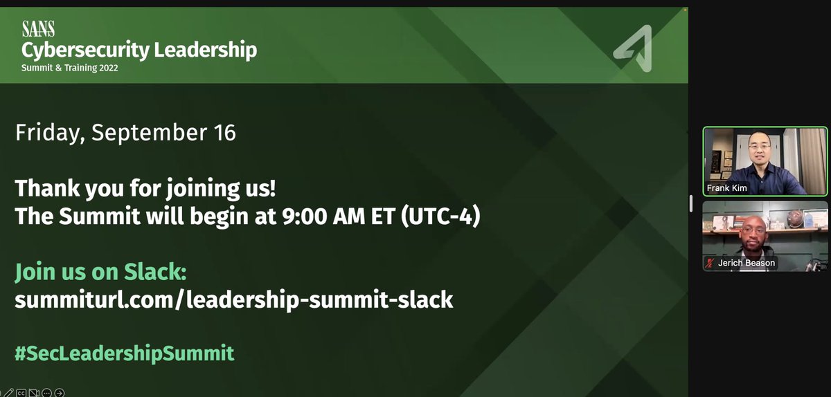 secleadership's tweet image. RIGHT NOW!

A full day of top-notch #cybersecurity leaders sharing a wealth of information.

Register here and now!
sans.org/u/1lsh 
#SecLeadershipSummit