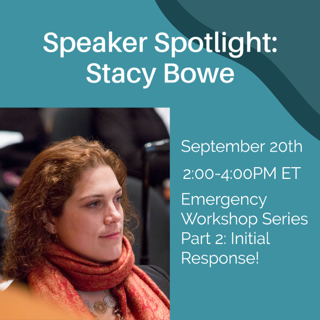 Arcs4All's tweet photo. Join Stacy Bowe for Pt 2 of tour Emergency Workshop Series 9/20, 2-4 ET. Stacy will teach about health & safety risks in collection emergencies and how to respond safely. https://t.co/7KSMkokMe8 #CollectionsEmergency #RegistrarsRespond #CollectionsManagersRespond #ARCStotheRescue https://t.co/owa0kPwlxs