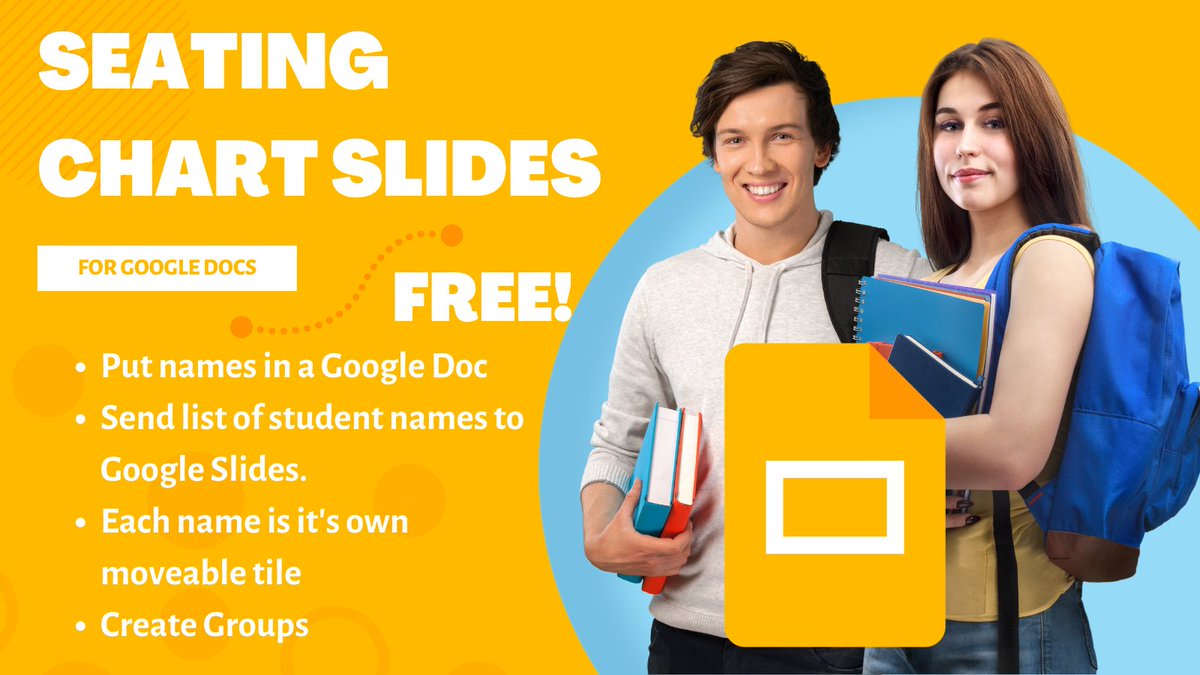 SEATING CHART SLIDES! Free.

Send your list of student names from a Google Doc to Slides. Each name is a moveable tile. 

Create seating charts or student groupings. 

workspace.google.com/marketplace/ap…