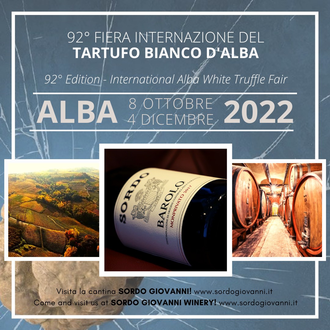 🇮🇹 #TIMEISUP Promemoria: #FIERADELTARTUFO2022 🍂🎪! 8 𝑂𝑡𝑡𝑜𝑏𝑟𝑒 - 4 𝐷𝑖𝑐𝑒𝑚𝑏𝑟𝑒. Quale occasione migliore per visitare le storiche cantine Sordo e degustare i nostri vini? Per info e prenotazioni: visit.sordogiovanni.it/it/5dc18be80ab… ! 🍷