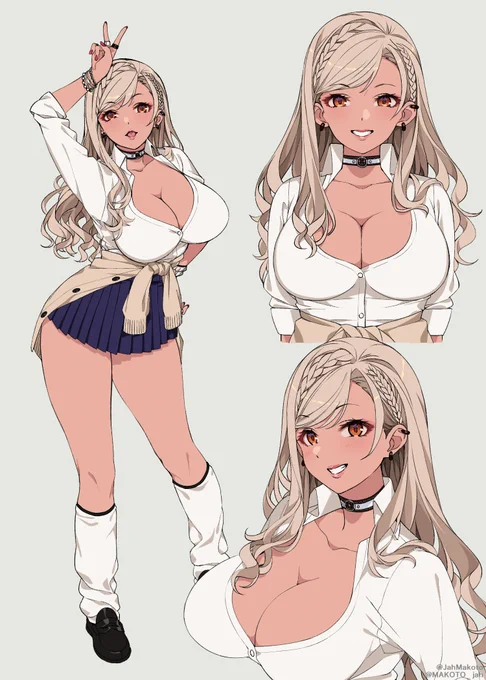 オリジナルの黒ギャルさんたちです 