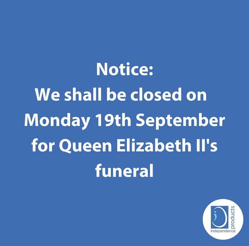 Company Notice:
Out of respect we shall be closed on Monday 19th September for Queen Elizabeth Il's funeral.