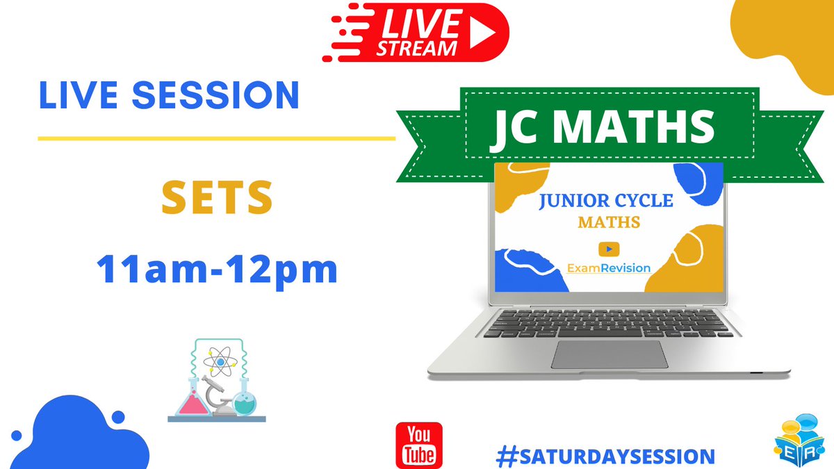 examrevision4u's tweet photo. 💥 2 more #SaturdaySessions coming your way tomorrow morning for FREE on our YouTube channel!
Schedule running as normal:
➡️ JC session is Maths and is live at 11am ➗
➡️ LC session is Biology and is live at 12pm 🧬 https://t.co/J9kI5zhn0V