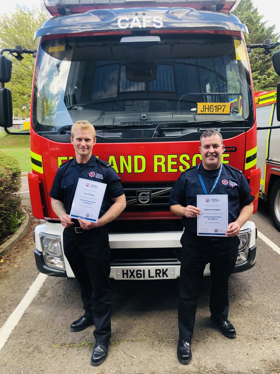 Well done to FF Cunningham from <a href="/Kingsclere_09/">Kingsclere Fire Station</a>, FF McCarthy-Gardiner from <a href="/NewMilton51/">New Milton Fire Stn</a> and FF Gallagher from <a href="/Hythe44/">Hythe Fire Station</a>. Their hard work this week sees them returning to station qualified to drive on blue lights 🚒🚒#coresponder #drivertraining