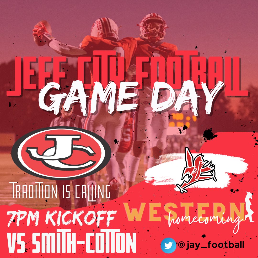 JayPrideFB's tweet photo. G A M E D A Y
🏈HOMECOMING‼️
🆚 Smith-Cotton
⏰ 7:00PM
🏟 Adkins Stadium
#TraditionIsCalling https://t.co/uZBvKWuIrA
