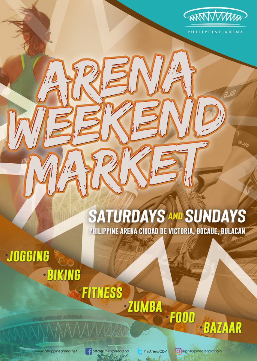 Finally, weekend na! Come and join us every Saturday and Sunday, and enjoy different activities around the Phillippine Arena complex.