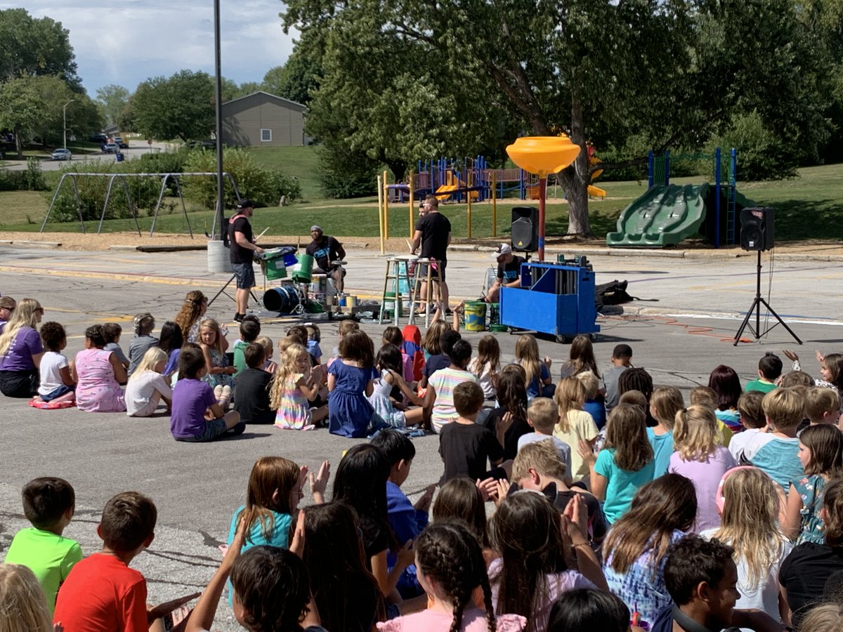 It's  always a good day when Omaha Street Percussion comes! We loved their #LeMayZING performance yesterday! Thanks to our wonderful PTA For helping bring them! <a href="/BellevueSchools/">Bellevue Public Schools</a> #ilovepublicschools