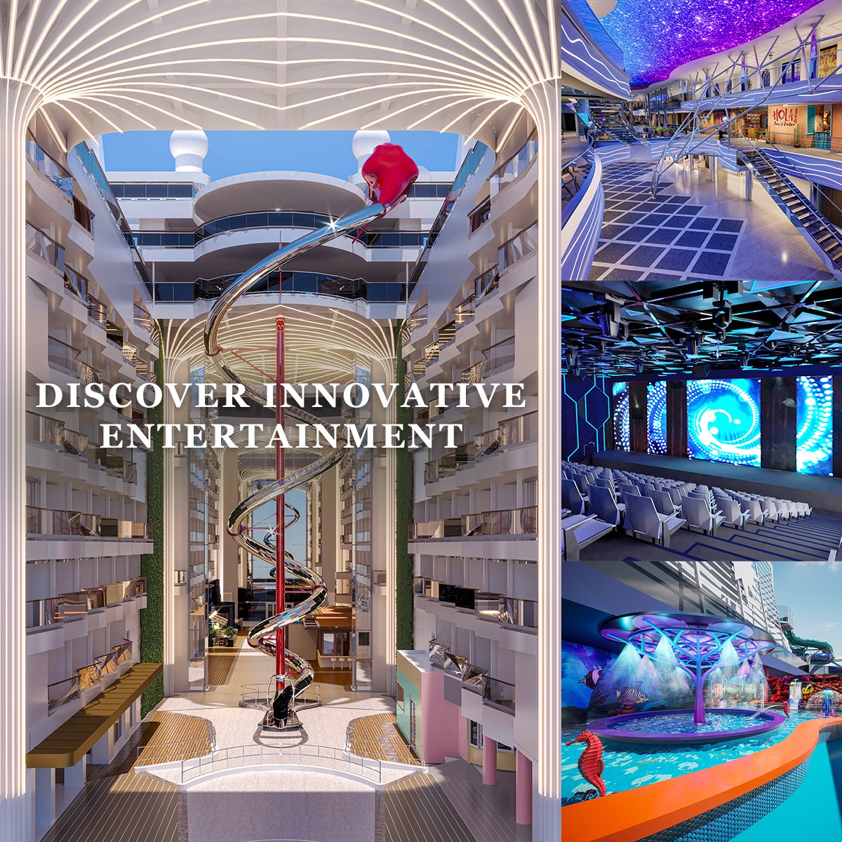 #TheFutureOfCruising is eindeloos plezier, voor iedereen. Nieuw interactief entertainment op #MSCWorldEuropa combineert nieuwe technologie met speciaal ontworpen locaties, voor een ongeëvenaarde ervaring. 

Om te boeken bezoek onze website : bit.ly/3BLEHv9