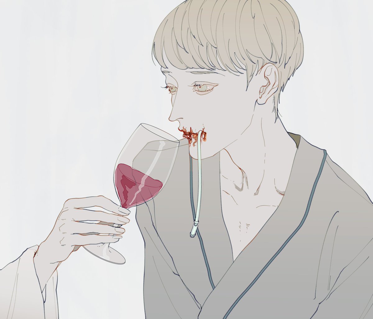 #自創作男子イラストフェス01 
報われない青年を創り続けています 