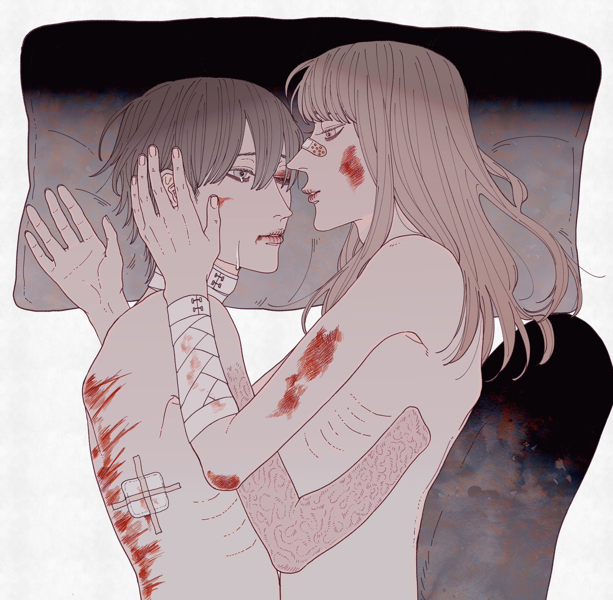 #自創作男子イラストフェス01 
報われない青年を創り続けています 