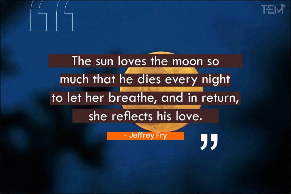 TheEducationMag's tweet photo. “The sun loves the moon so much that he dies every night to let her breathe, and in return, she reflects his love.” – Jeffrey Fry

Read More: https://t.co/wQzQvmv2c1 

#moonquotes #moon #sky #moonlight #sundaynight #sundayquotes #sundaymotivation https://t.co/5dvem4zJYp