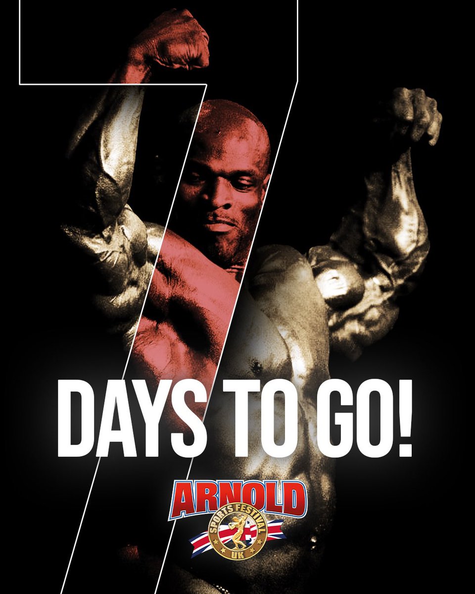 ONE WEEK TO GO 💪🏼 In just 7 days we will be opening the doors to the worlds largest multi sports festival 💥 Who’s joining us?👇🏻 Final Friday and Sunday tickets are still available. Head to the link in our bio or arnoldsportsfestivaluk.com 💨
