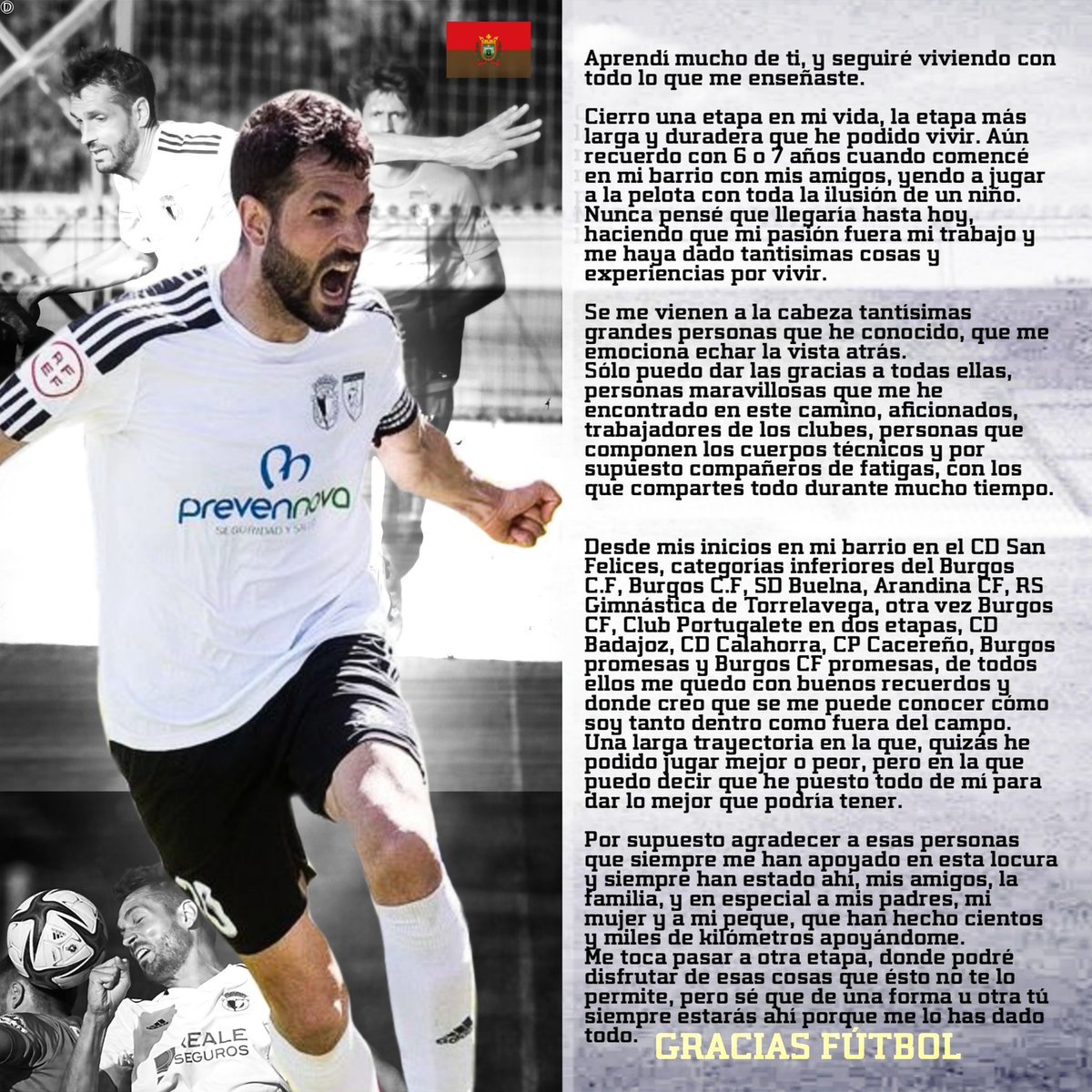 Gabri_ten's tweet photo. Gracias Fútbol @cdsanfelices @CDBadajoz @ArandinaCF @SDBuelna @cdcalahorra @Burgos_CF @LaFactoriaBCF @CPCacerenoSAD @clubportugalete @RSGimnastica https://t.co/NZ2X88PiPG