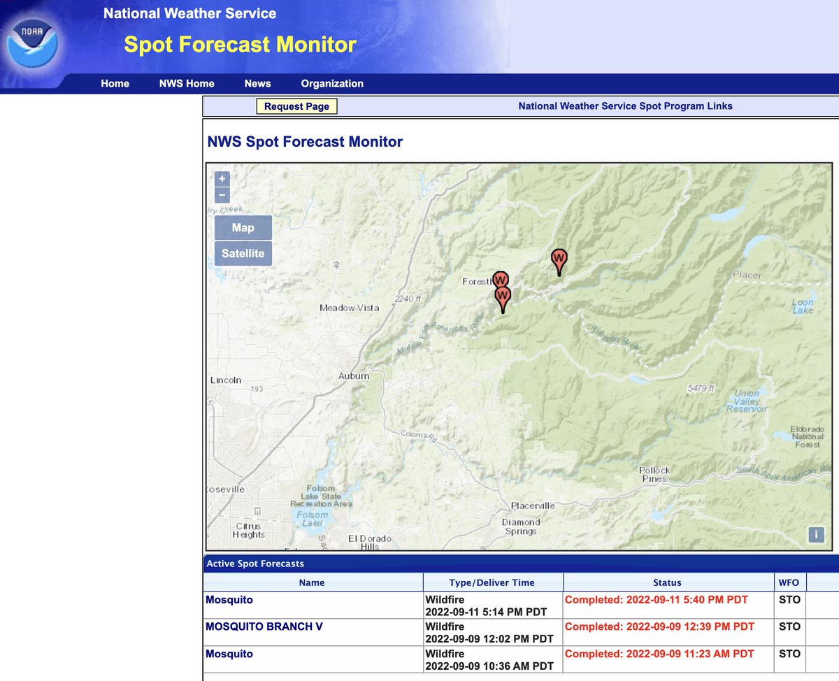 wildfiretoday's tweet photo. When an Incident Meteorologist arrives at a large fire, the Spot Weather Forecasts are no longer available to the public. Why? 

Let's change this policy.
#NOAA 
#transparency https://t.co/va2OgEljjK