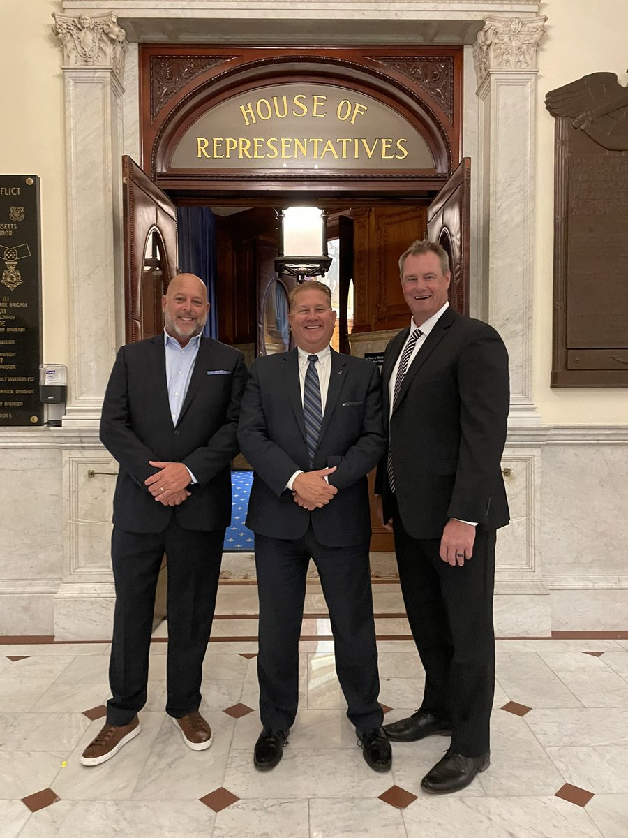 GeriatricMed's tweet photo. A big thank you to MA State Representative @MatMuratore for your hospitality at the state house yesterday. @gsklar2012 and Russ Hochstein were honored to discuss the long-term care industry with you. #advocacy #longtermcare https://t.co/HIUggwBtIB
