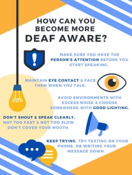 M-DCPS Department of ESE (@officeofese) on Twitter photo September is Deaf Awareness Month, promoting equality and access for the Deaf community. How can we become more aware? See below!! <a href="/MDCPS_ASD/">M-DCPS Autism Support</a> <a href="/TransitionMDCPS/">TransitionMDCPS</a> <a href="/talulahann/">Natalie Ann Tappert</a> <a href="/ACutieRodriguez/">AlinaCutiéRodriguez</a> September is Deaf Awareness Month, promoting equality and access for the Deaf community. How can we become more aware? See below!! <a href="/MDCPS_ASD/">M-DCPS Autism Support</a> <a href="/TransitionMDCPS/">TransitionMDCPS</a> <a href="/talulahann/">Natalie Ann Tappert</a> <a href="/ACutieRodriguez/">AlinaCutiéRodriguez</a>