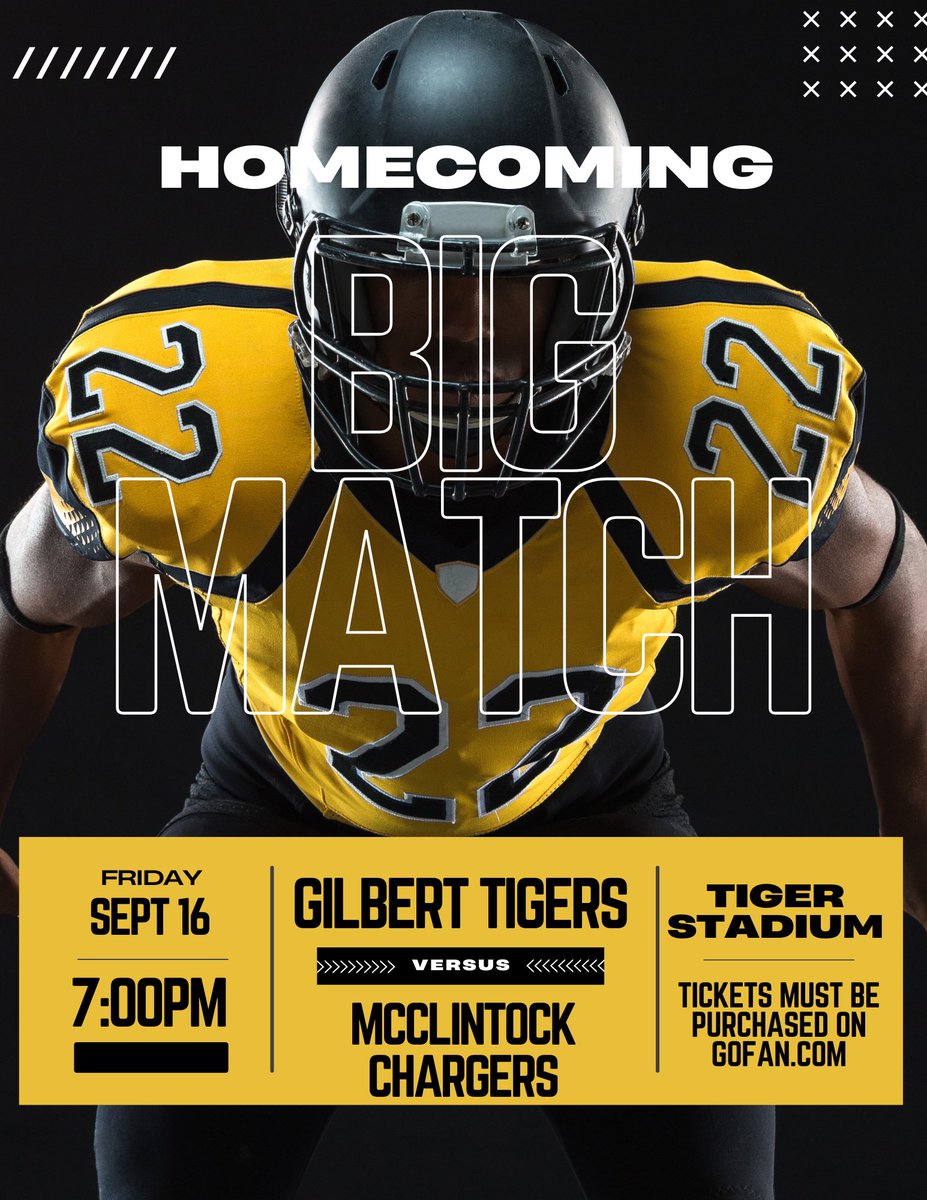 It’s game day Tigers!!! Looking forward to all of the homecoming festivities. Let’s beat those Chargers!! #tigerstrong