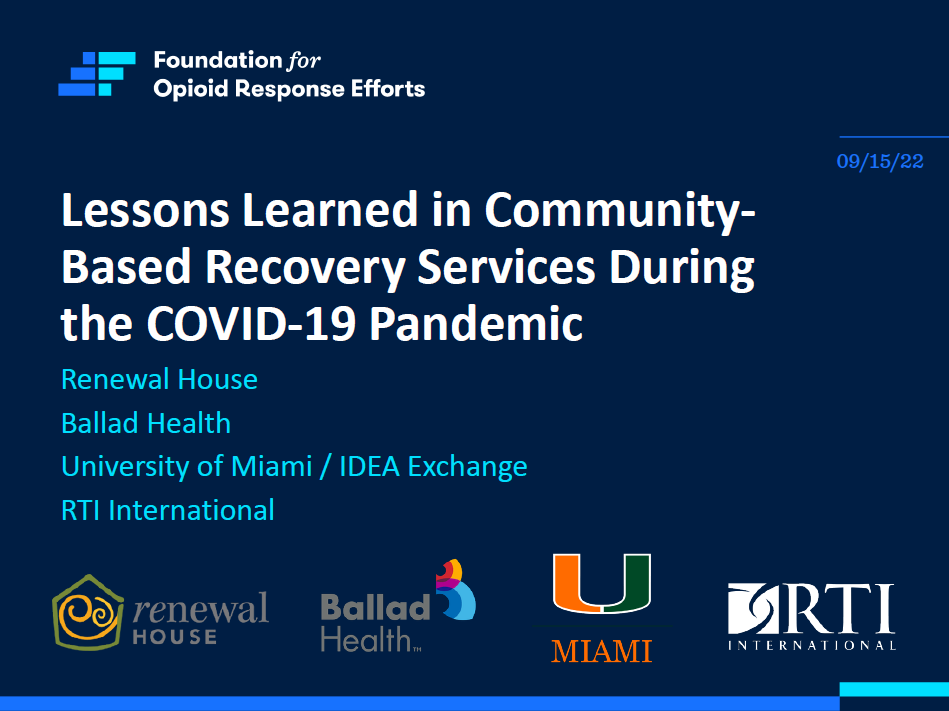 Foundation for Opioid Response Efforts tweet media