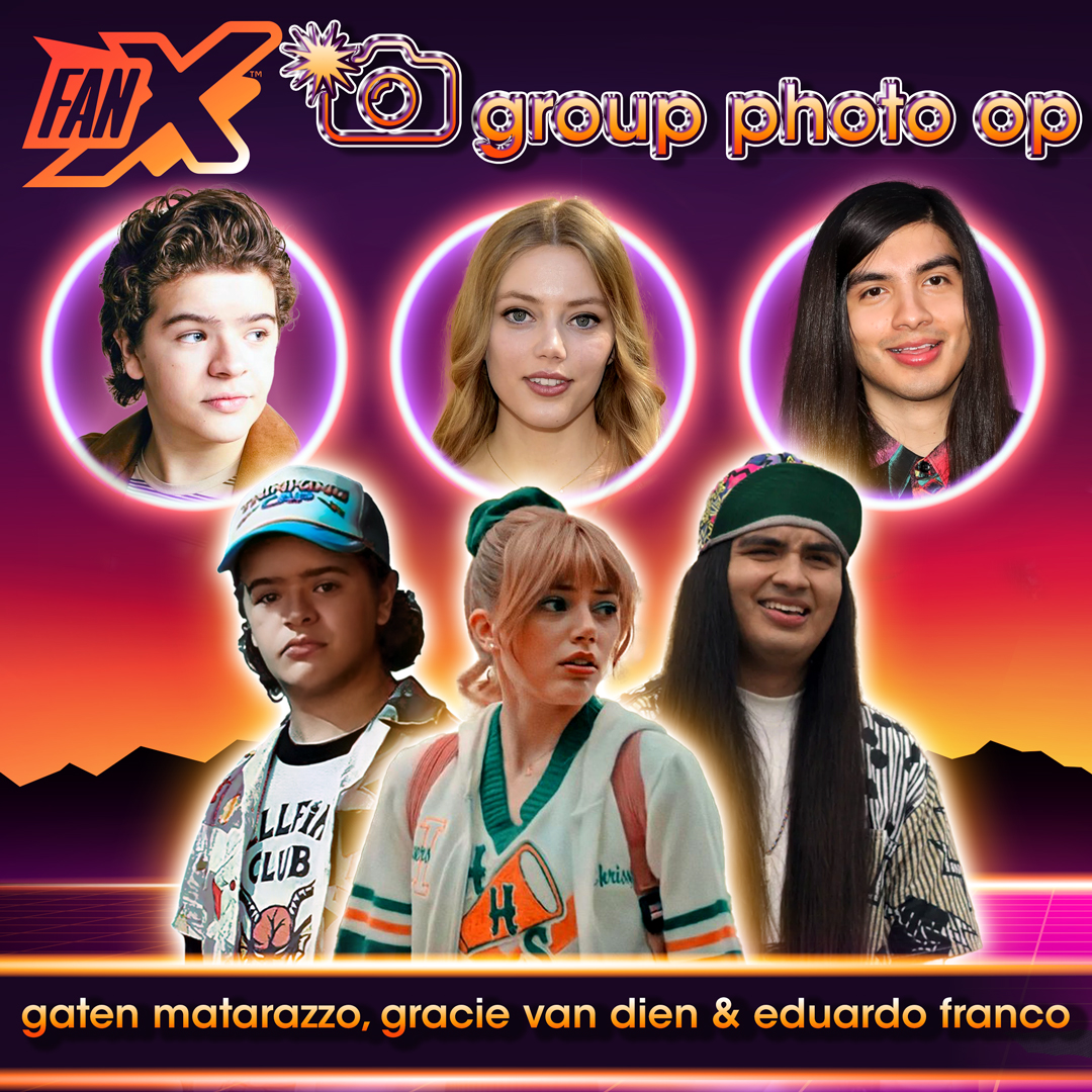 fanxsaltlake's tweet photo. 📣 NEW Group Photo ops on sale NOW: Cobra Kai, Stranger Things, Dragon Ball Z, My Hero Academia!

⭐️ Check out all the photo ops available and get your professional photo taken with your favorite celebrity guest at #FanX.
📸 Purchase photo ops HERE: https://t.co/2DhPEA9maB https://t.co/Z29fl2C5Hk