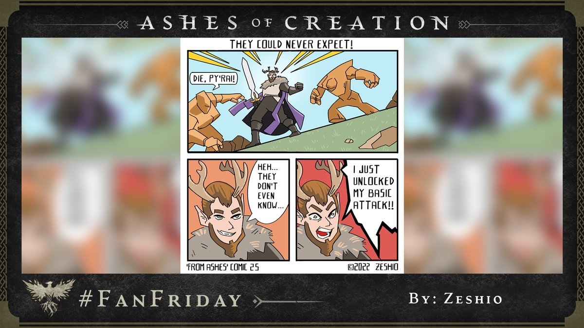 👨‍🎨 <a href="/Zeshio/">Zeshio 🖤</a> created another fantastic comic! 

⚔ What weapons are you most excited to use in-game? #FanFriday