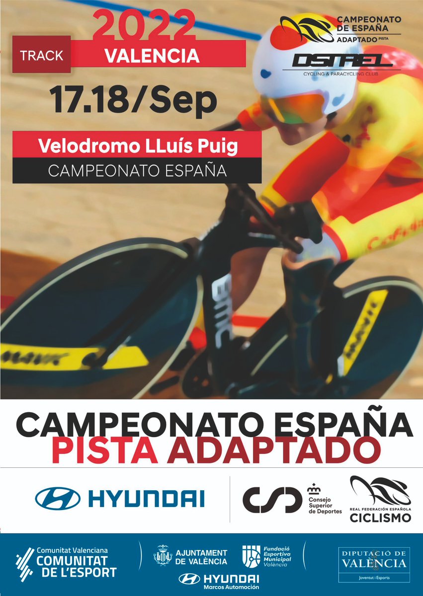 #CEAdaptadoPista22. Programa de un fin de semana en el velódromo Luis Puig de Valencia que promete emociones fuertes.
📕 yosoyciclista.s3.amazonaws.com/documentos/sma….
#Idemticos #CiclismoInclusivo #CiclismoParaTodos