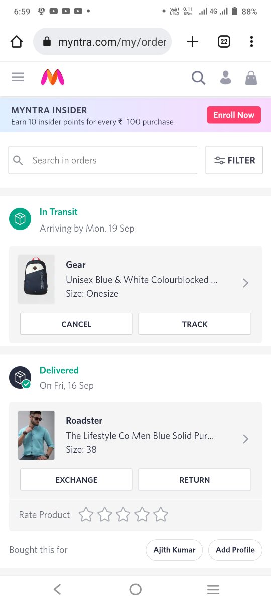 anbumsdian's tweet photo. @myntra on 13th September I ordered below mentioned items on Myntra.. still I dint got any call ..but it's showing items have delivered.. I have paid amount on online.. please deliver my orders .. worst service ever... delivery agent call also not reached since I got the msg. https://t.co/EcC2XsU1dV