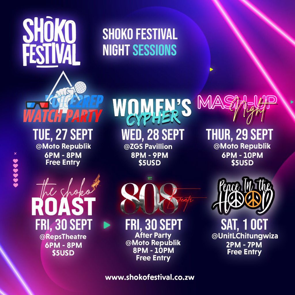 This year's edition of @ShokoFestival will be special for me bcoz my 2022 @Voice2RepZW stars will be killin it at the #V2RWatchParty and the dopest Zim female rappers will be killin my beat on the Women's Cypher night 🔥

#PARTYcipate #Shoko2022 
 @MagambaNetwork @ComradeFatsooo