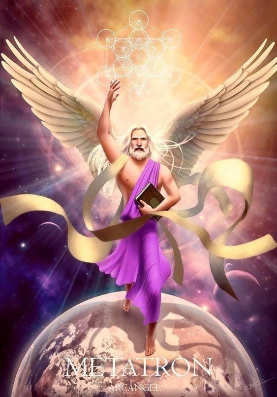 Buenos días si estás en un proceso de transformación de llevar tu vida en un trabajo de luz de Ascensión  con la divinidad El arcángel metatrón es quién te ayuda  para transformar tu presente pídele ayuda al arcángel metatrón para que te acompañe en esta transformación