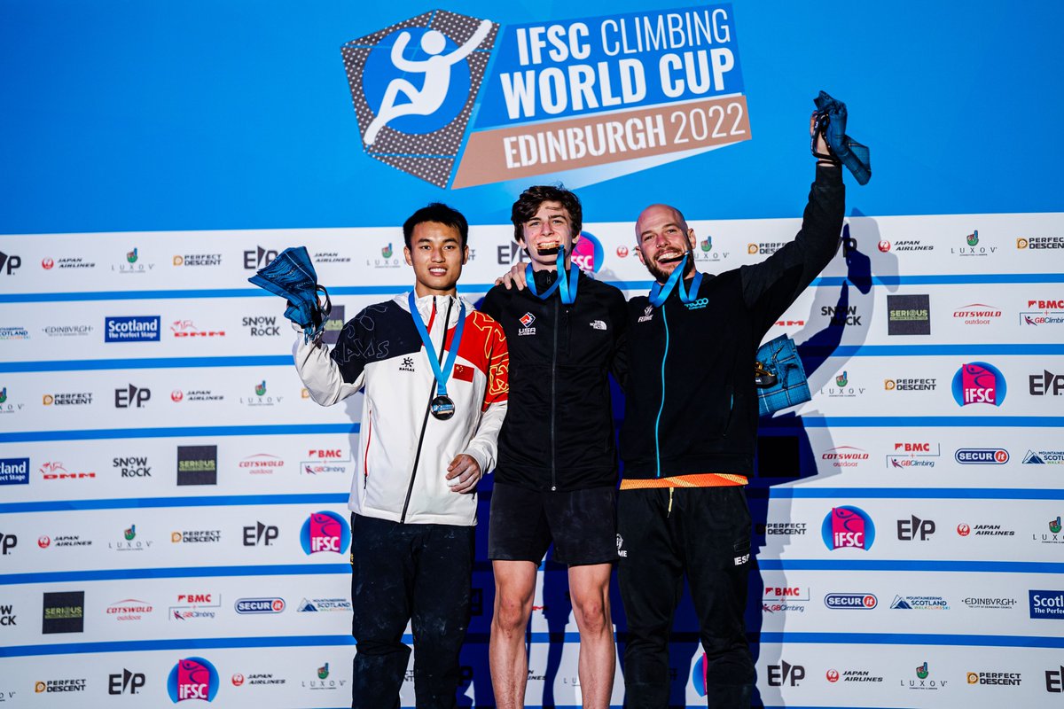 SportsPresCo's tweet photo. ⏪ One week on from the @ifsclimbing World Cup 🧗 in Edinburgh where we pulled together the 3 day event show &amp; fan engagement for @Team_BMC.

 A 𝙛𝙞𝙧𝙨𝙩 𝙚𝙫𝙚𝙧 British medal at a World Cup in the mens lead from Toby Roberts made it memorable! 🥉 https://t.co/tiwiJgAzom