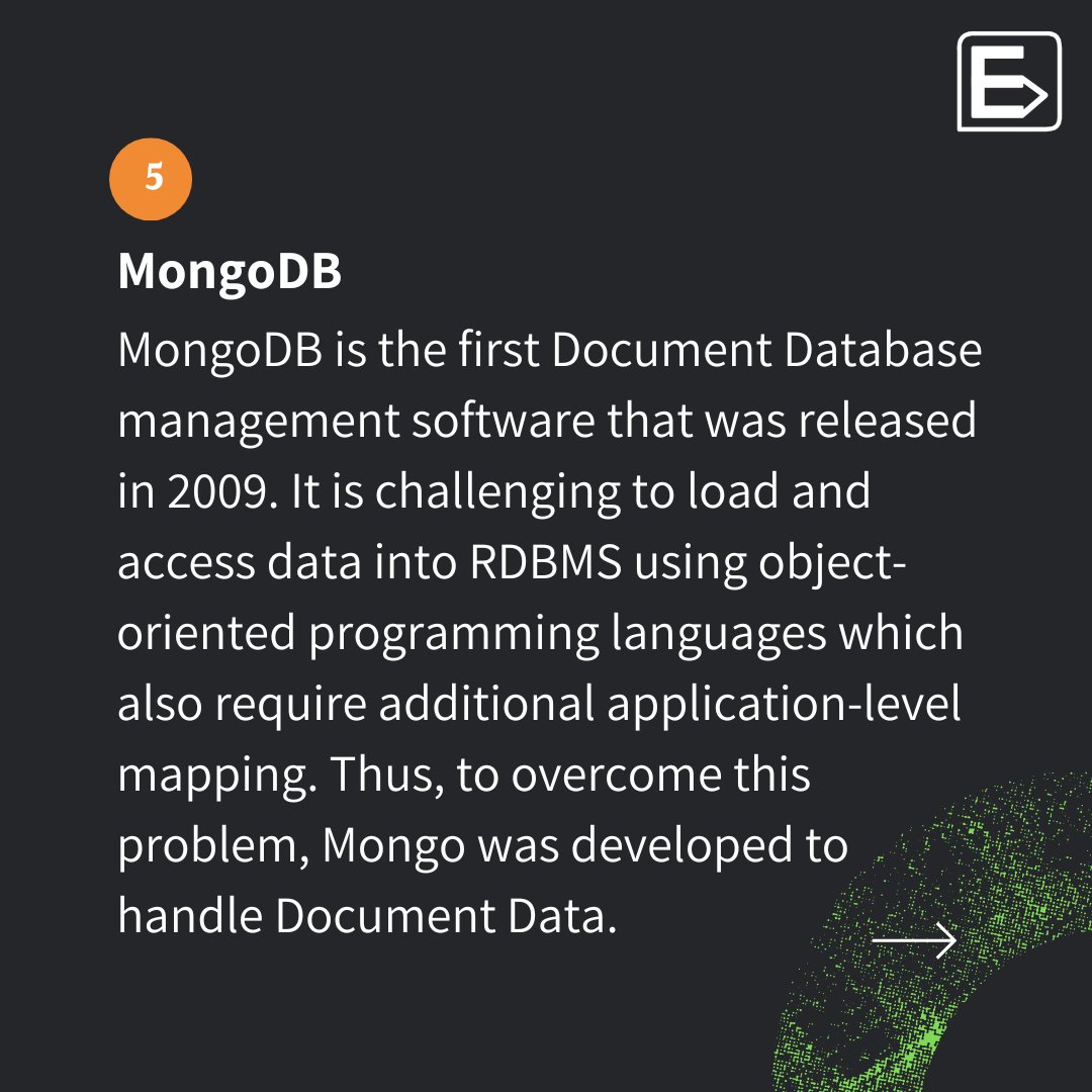 ever_blogs's tweet image. Top 5 Databases in 2022.
Follow Ever Blogs for more insightful tweets.
🖥️everblogs.com
#Database #databases #databasestorage #CodeNewbie #codinglife #code #programming #javascript #Python #businessboost #NodeJS #programmer #Code_Synechise #Coding #backend #API #Server